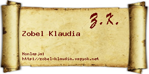 Zobel Klaudia névjegykártya