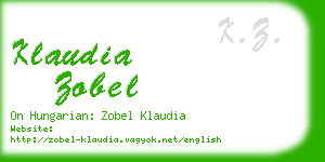 klaudia zobel business card